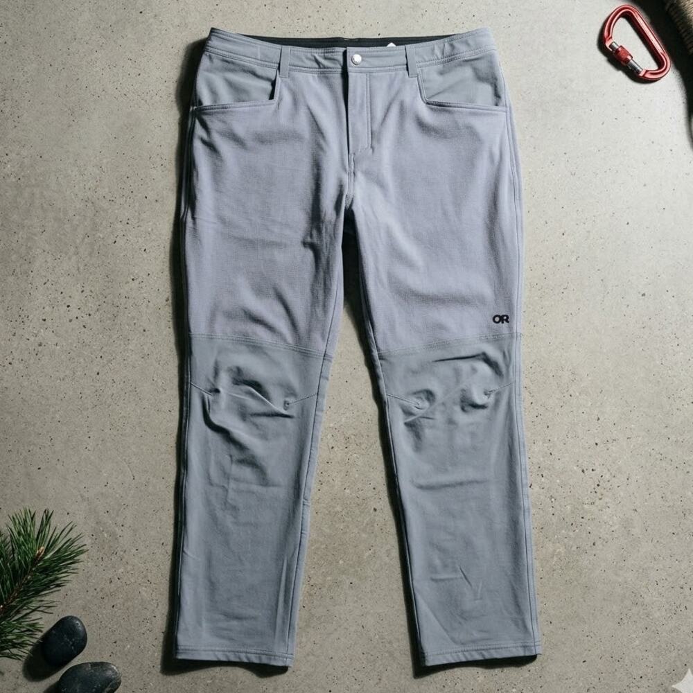NWT Outdoor Research Mens Methow Pants Slate Grey Fleece Lined Hiking Size 42x32